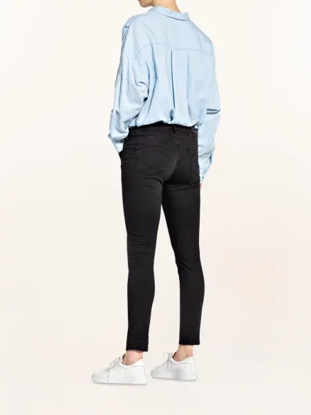 True Religion Skinny Džíny Halle light black černé