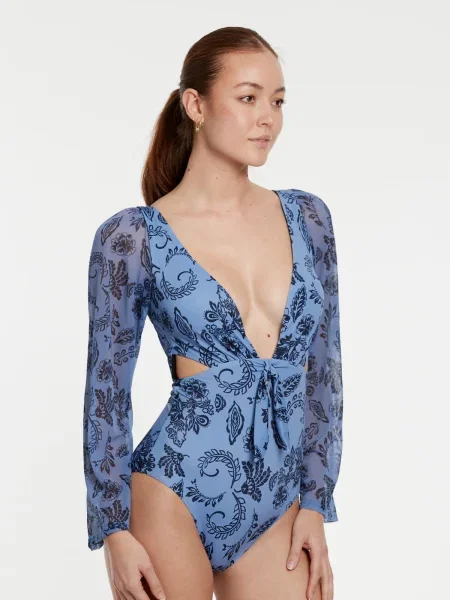 VIVID Costum de baie întreg marin / opal albastru
