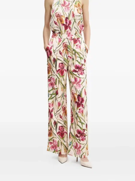 Pantaloni cu imprimeu floral Guess cu model floral cu imagine