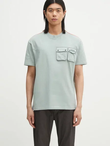 Tričko Napapijri S-Rivalto s potiskem zelená