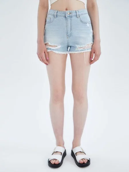 Джинсовые шорты Defacto серые