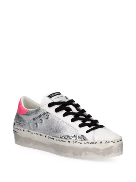 Sneakerși Crime London cu platformă alb