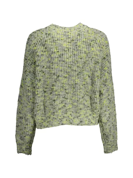 Pulover Desigual cu broderie verde