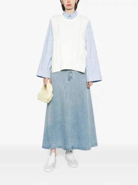 Pleteni prsluk Maison Kitsuné veze bijela