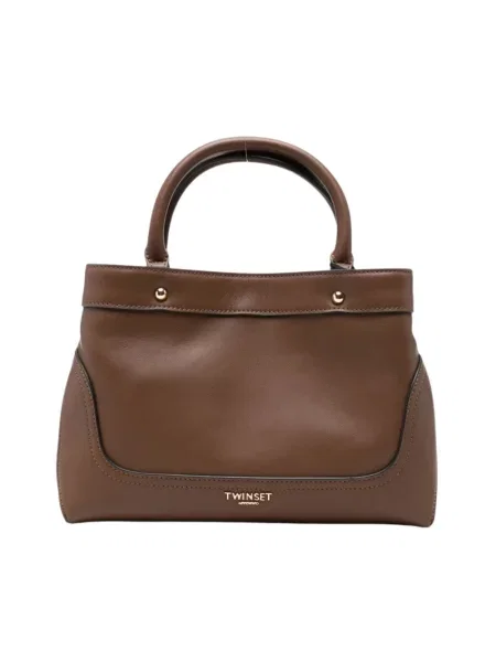 Twinset torebka z imitacji skóry brązowa