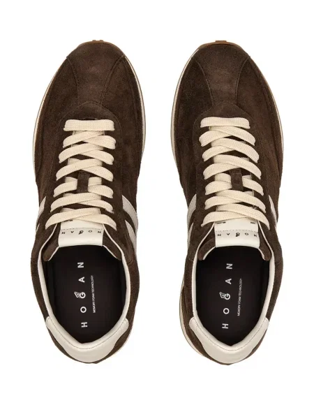 Sneakerși Hogan din piele de căprioară maro