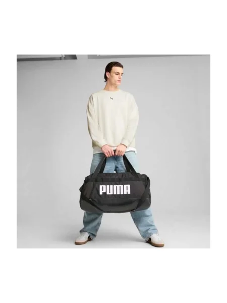 PUMA Športová taška Challenger / biela čierna