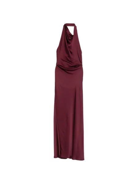 Rochie maxi Simkhai cu gât halter roșu
