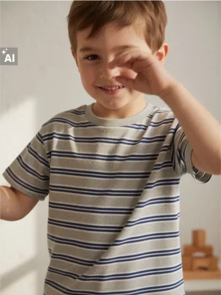 Sinsay Pruhované tričko šedá