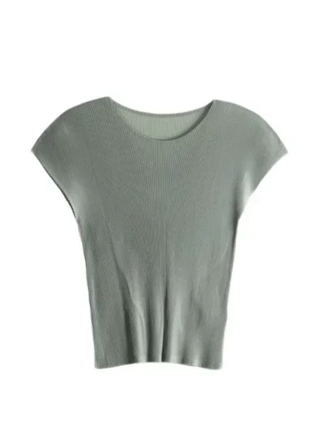 Tricou Pleats Please Issey Miyake verde