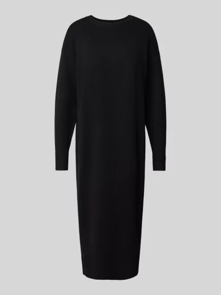 Sukienka z dzianiny z okrągłym dekoltem Christian Berg Woman czarna
