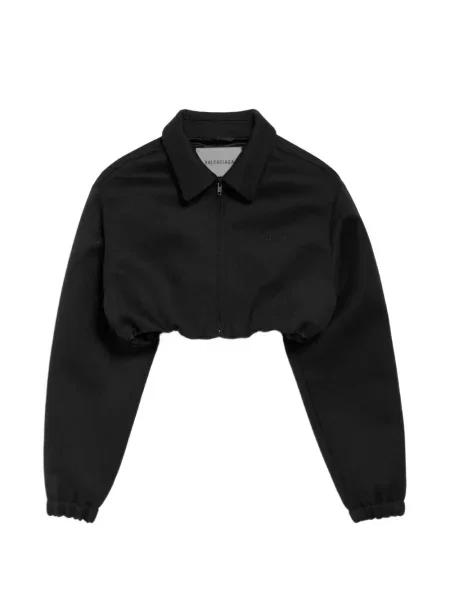 Gulerat decupat geacă Balenciaga clasică negru