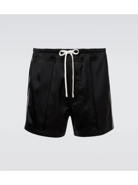 Pantaloni scurți Tom Ford din satin negru