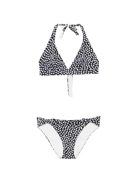 Bikini Fisico cu buline cu imagine cu gât halter negru