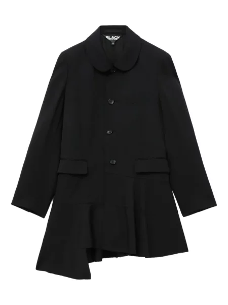 Cu peplum palton Black Comme Des Garçons negru