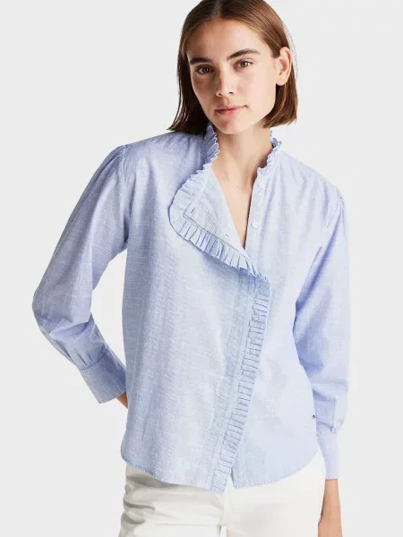 Смугаста блуза Tommy Hilfiger блакитна