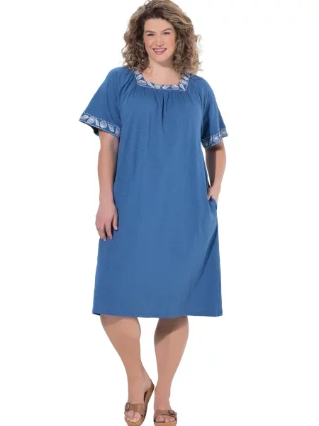Ulla Popken Rochie albastru alb