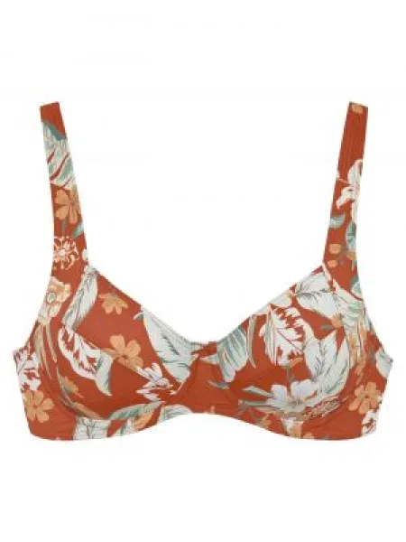 SUNSEEKER Bikini zgornji del zelena / oranžna bela
