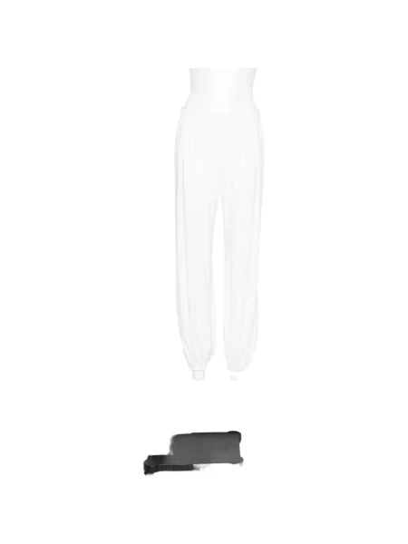 Pantaloni Norma Kamali alb