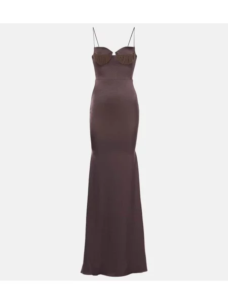 Rochie Alex Perry din satin maro