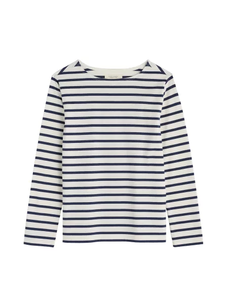 Seasalt Cornwall Tricou Sailor ecru / marin albastru