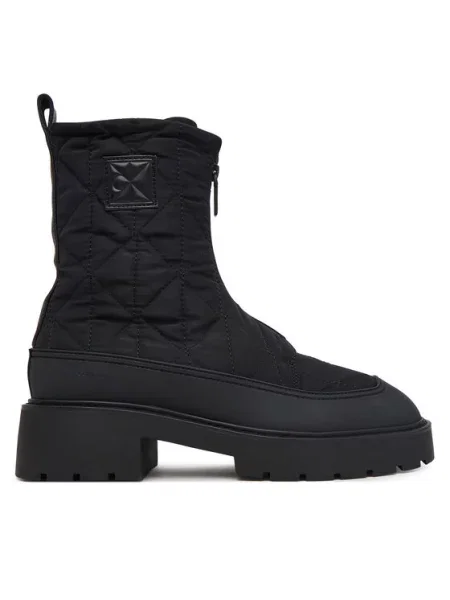 Calvin Klein Botine Chunky Zip Boot Mat Mix Aop Em Maro închis negru
