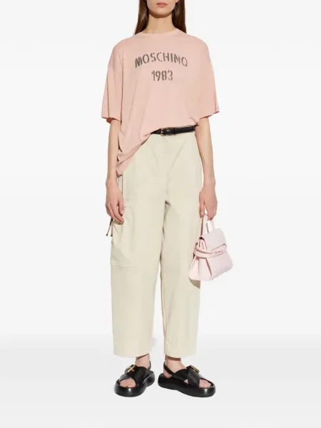 Tricou Moschino cu imagine roz