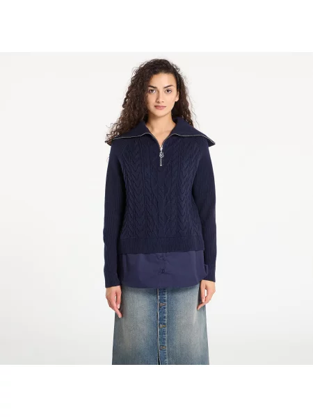 Svetr Desigual Dinamarca Sweater Navy L modrý