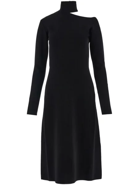 Rochie midi Ferragamo tricotate până la genunchi de costum negru