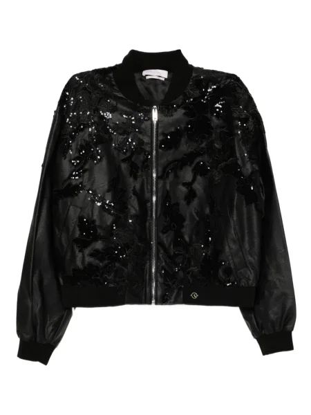 Geanta de piele Saiid Kobeisy cu mărgele negru