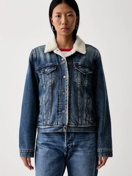 Levi's geacă de blugi pentru femei din ORIGINAL SHERPA albastru
