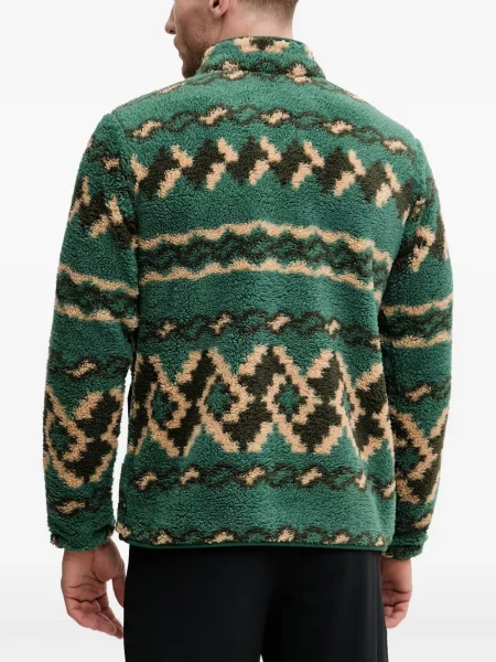 Pulover Columbia cu imprimeu geometric verde