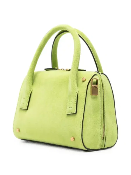 Geantă shopper Versace din piele de căprioară verde