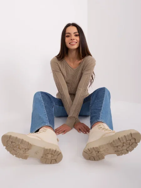 Pulover Fashionhunters bej