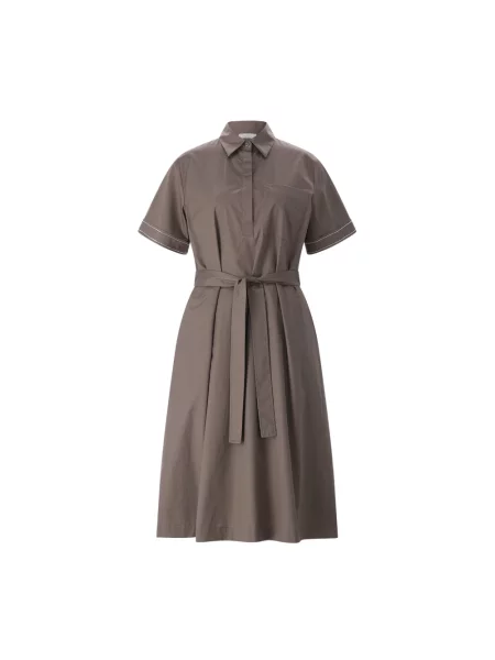Sukienka koszulowa Peserico brązowa