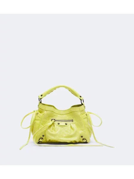 Top Balenciaga skórzany żółty