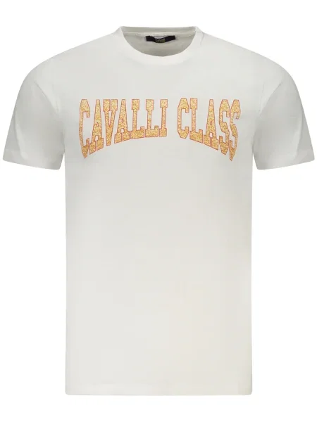 Tricou Cavalli Class scurt alb