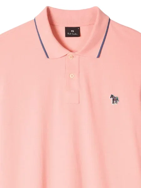 Tricou polo Paul Smith cu model zebră roz