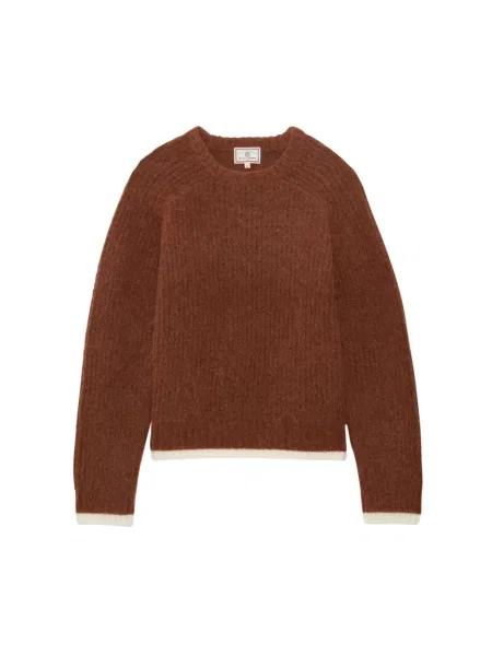 Lniany sweter Ines De La Fressange Paris brązowy