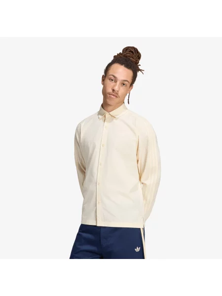 Cămașă adidas 3 Stripes Button Up Shirt Warm Vanilla L galben