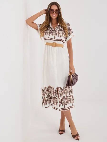 Rochie Italy Moda cu broderie alb