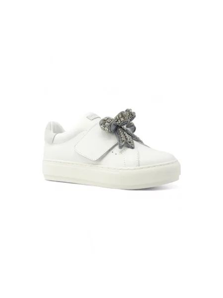 Sneakersy Kurt Geiger z kokardką skórzane białe