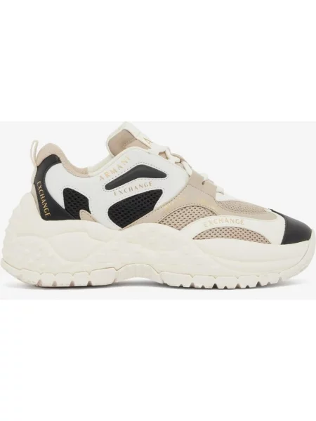Buty do biegania Armani Exchange Sport Mesh beżowy czarny 36 biały