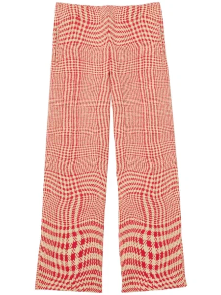 Kalhoty Burberry s potiskem s pepito vzorem bílé