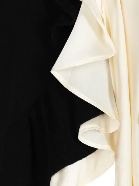 Cardigan Cinq A Sept cu volane negru