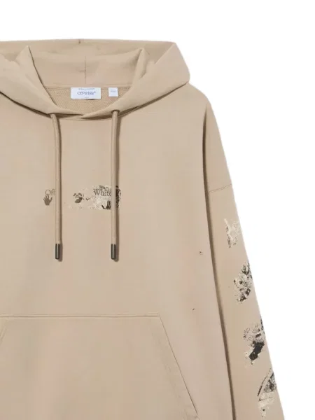 Hanorac cu glugă Off-white alb
