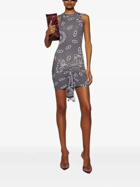 Rochie mini The Attico cu imagine de costum gri