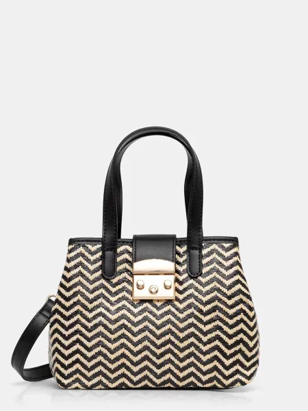 Morgan geantă crossbody pentru femei împletită bej