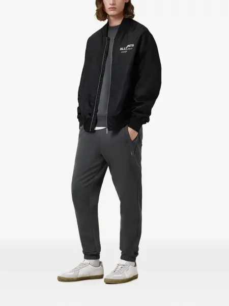 Pantaloni Allsaints alergare cu cordon gri