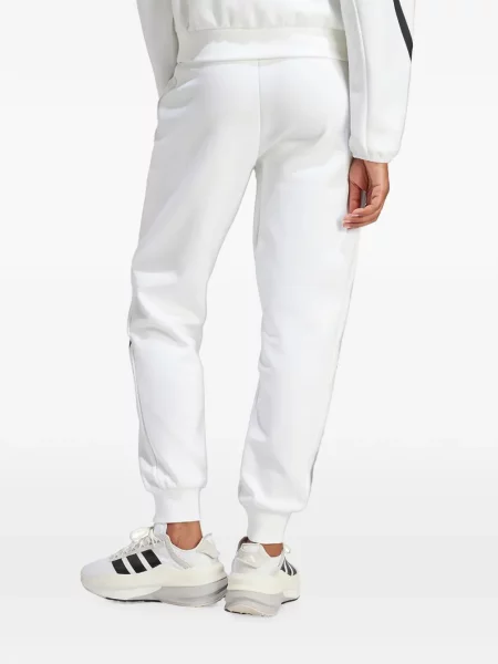 Pantaloni Adidas cu broderie cu dungi alergare negru